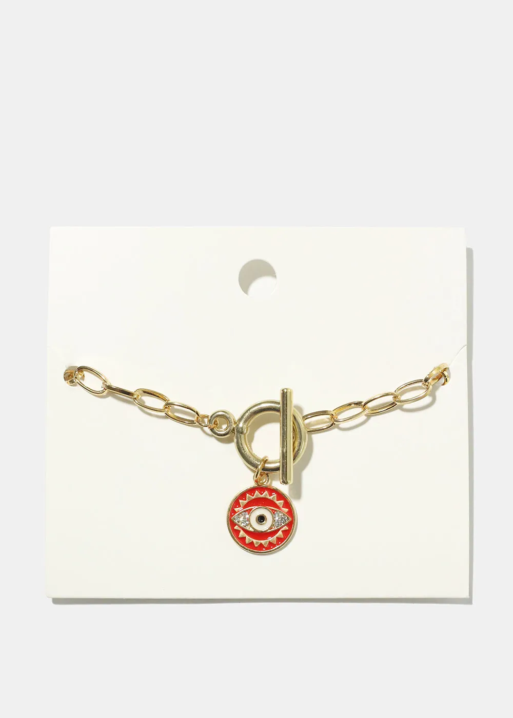 Evil Eye Toggle Chain Bracelet