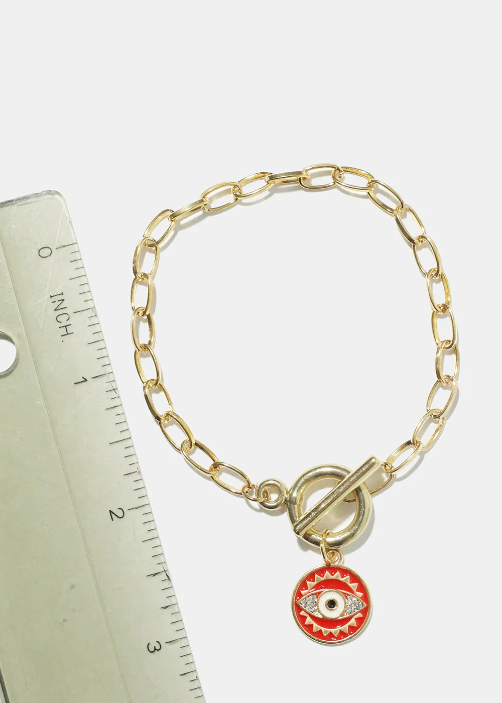 Evil Eye Toggle Chain Bracelet