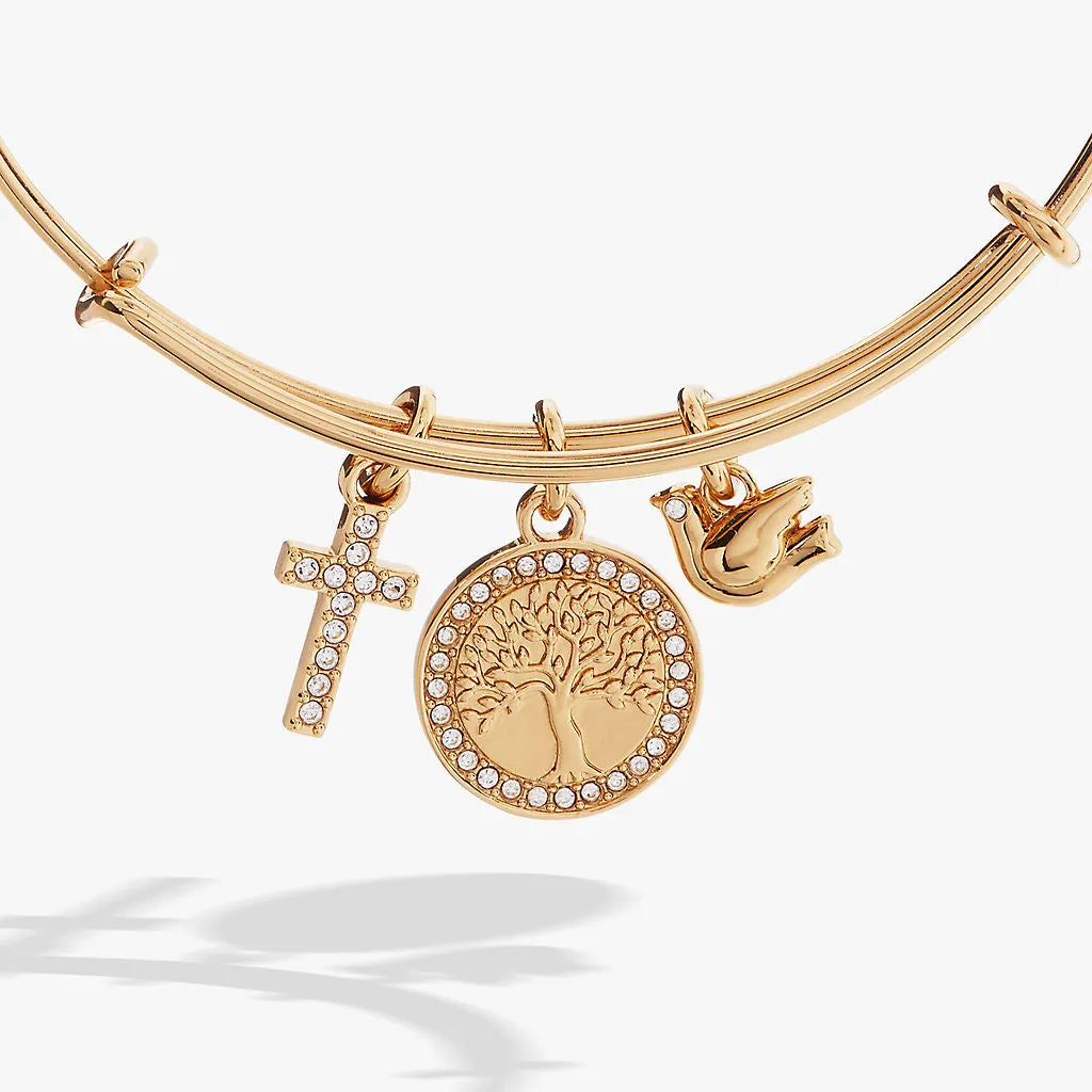 Faith and Family Tree of Life Charm Bangle