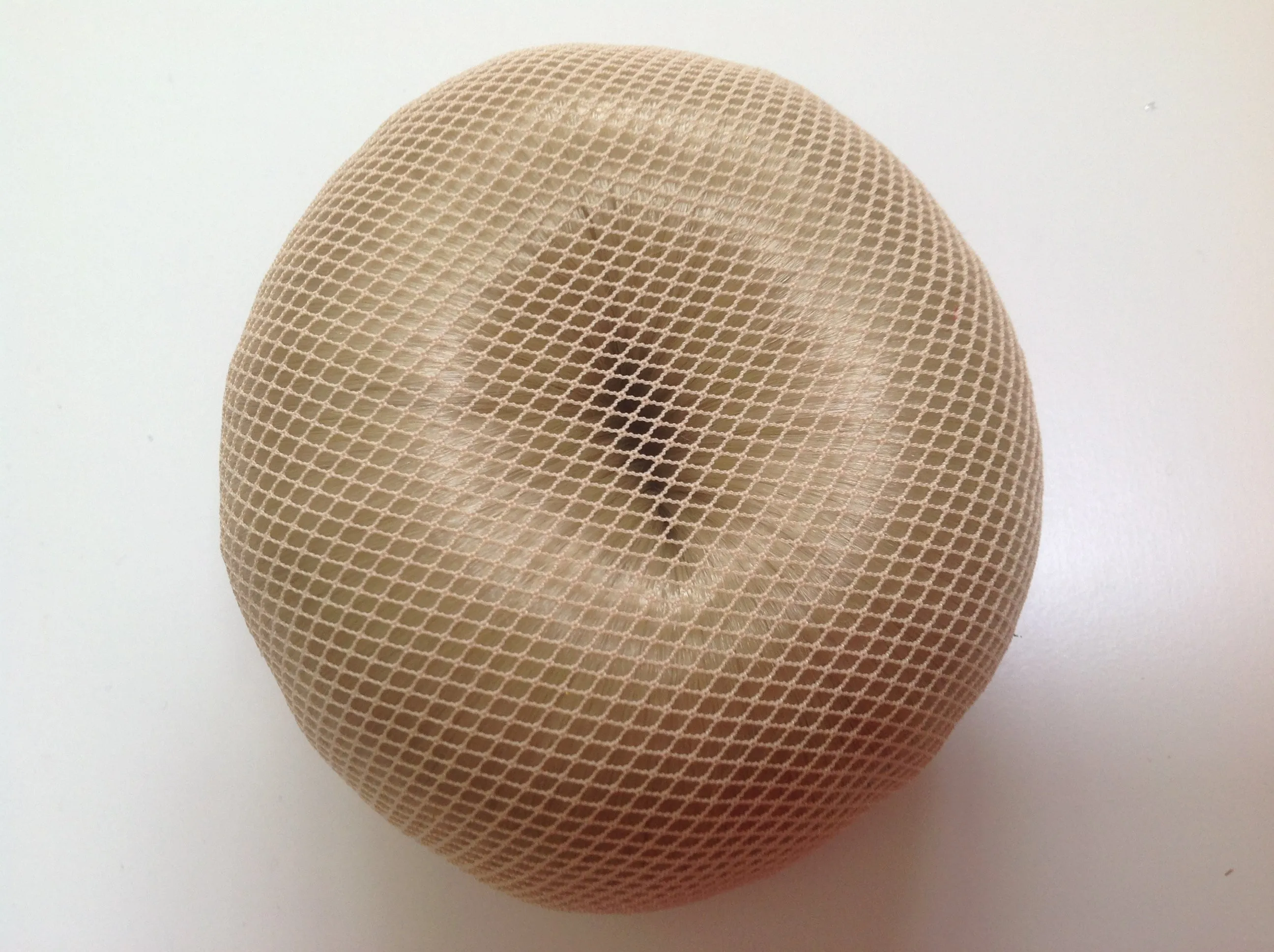 Fine Blonde mesh bun nets plain, swarovski Crystals and Pearls