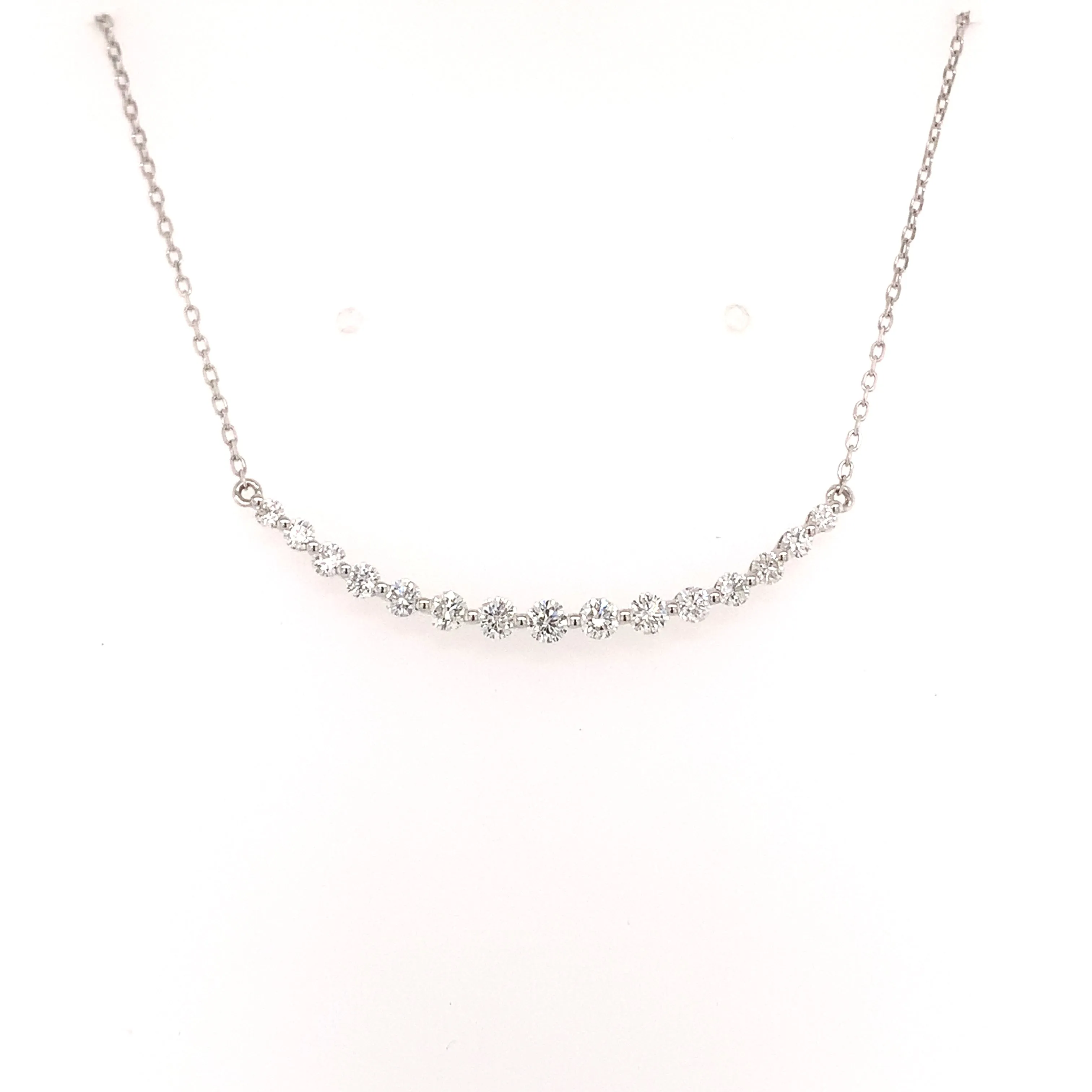 Floating Diamond Bar Necklace