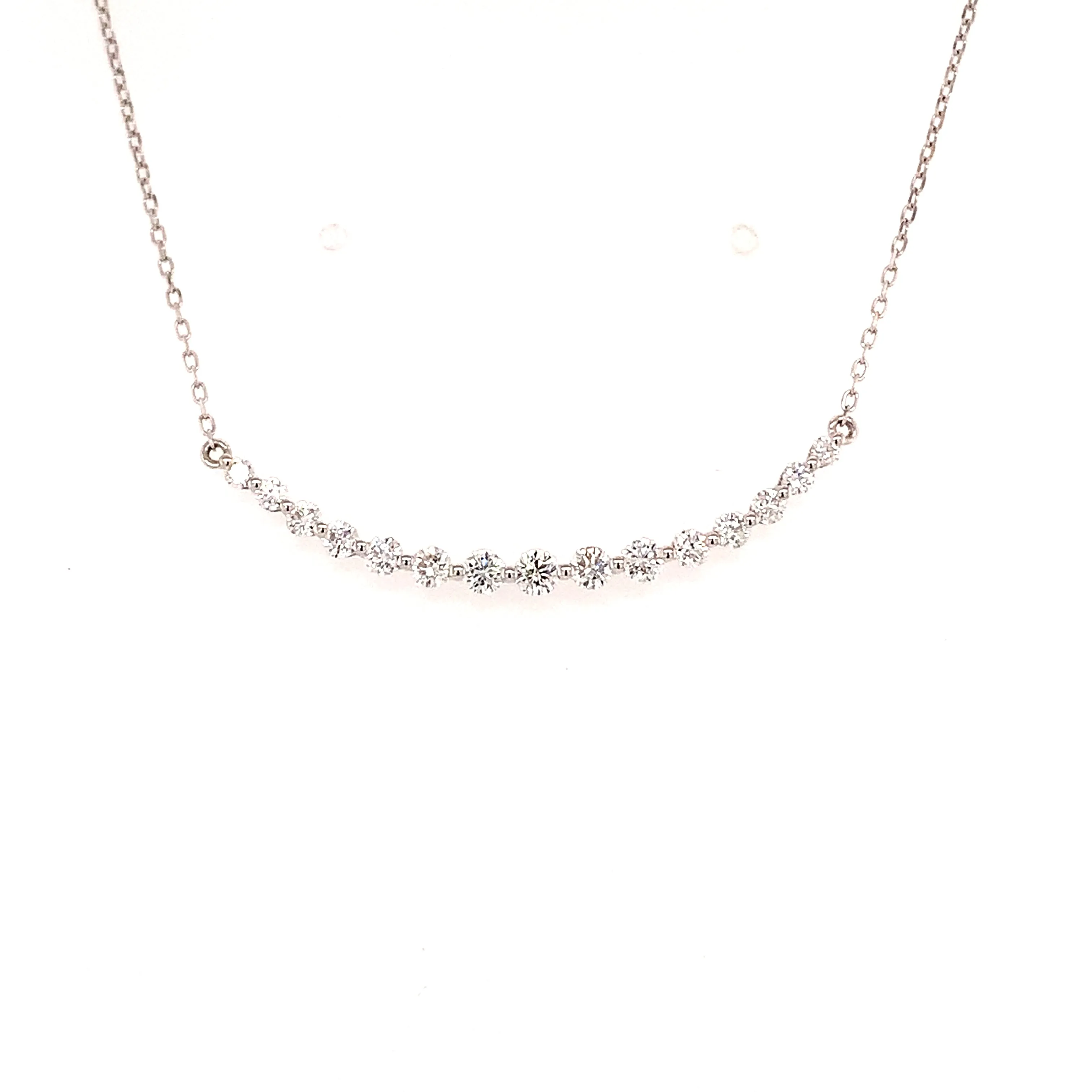 Floating Diamond Bar Necklace