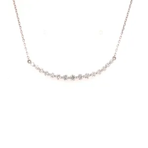Floating Diamond Bar Necklace