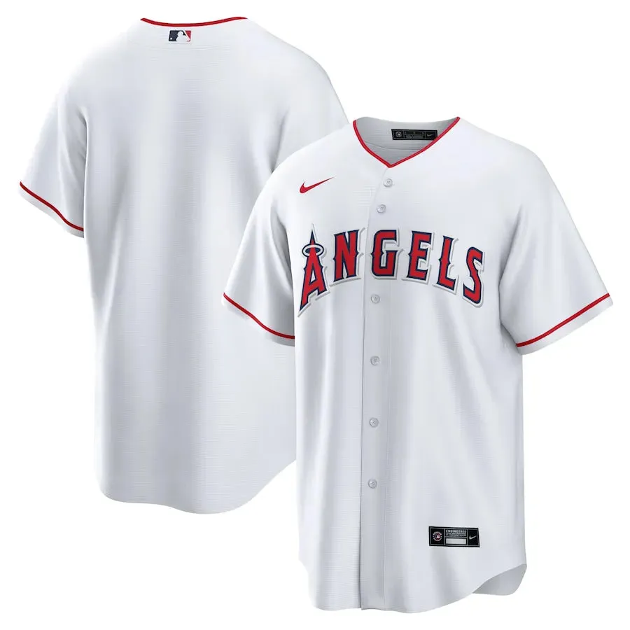 football club keychains Camisa MLB Los Angeles Angels Nike White Home Torcedor Masculina Branca soccer fan hoodies