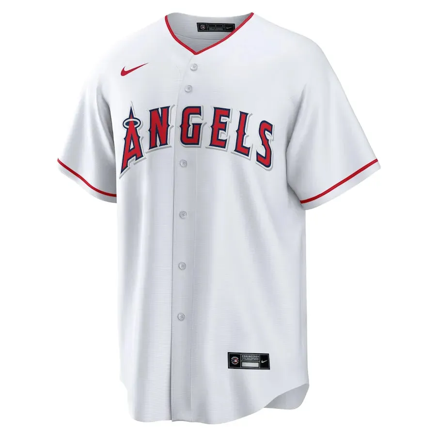 football club keychains Camisa MLB Los Angeles Angels Nike White Home Torcedor Masculina Branca
