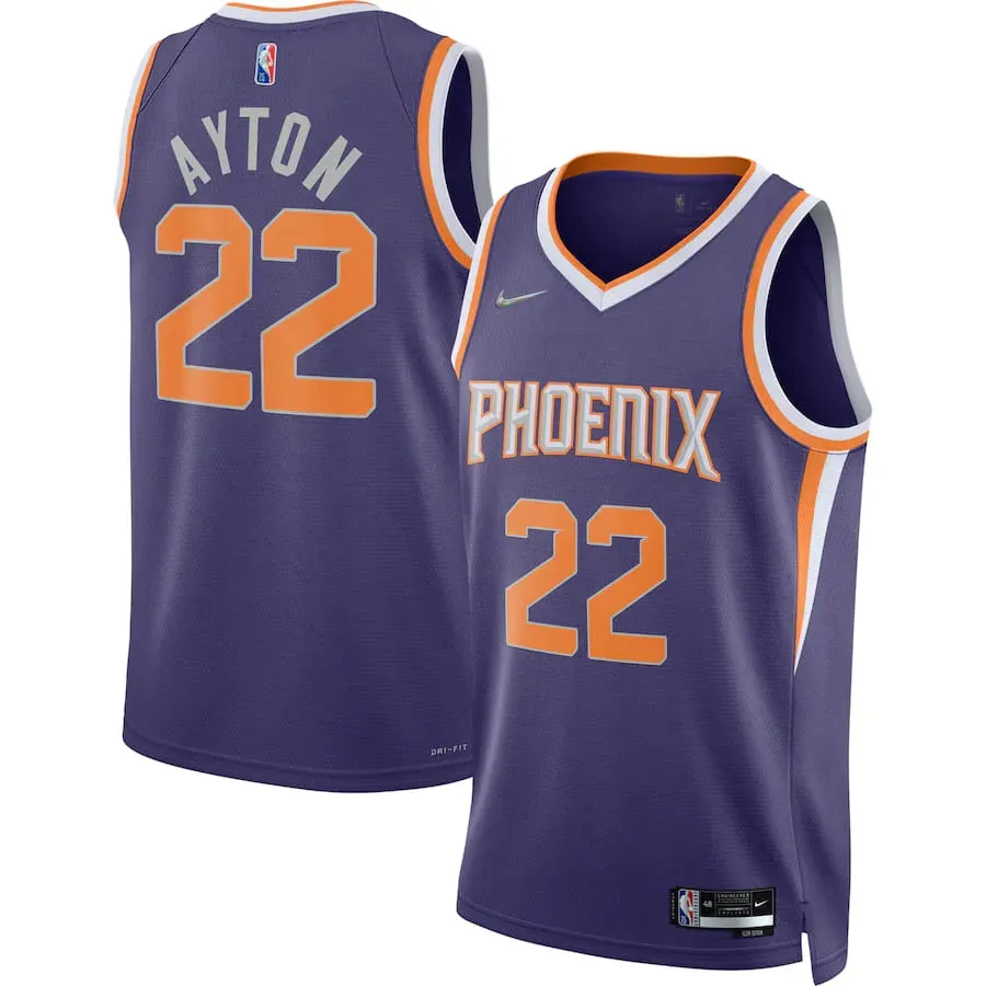 football club posters Regata NBA Phoenix Suns Nike Icon Edition Jersey 2022 DeAndre Ayton 22 football fan notebooks