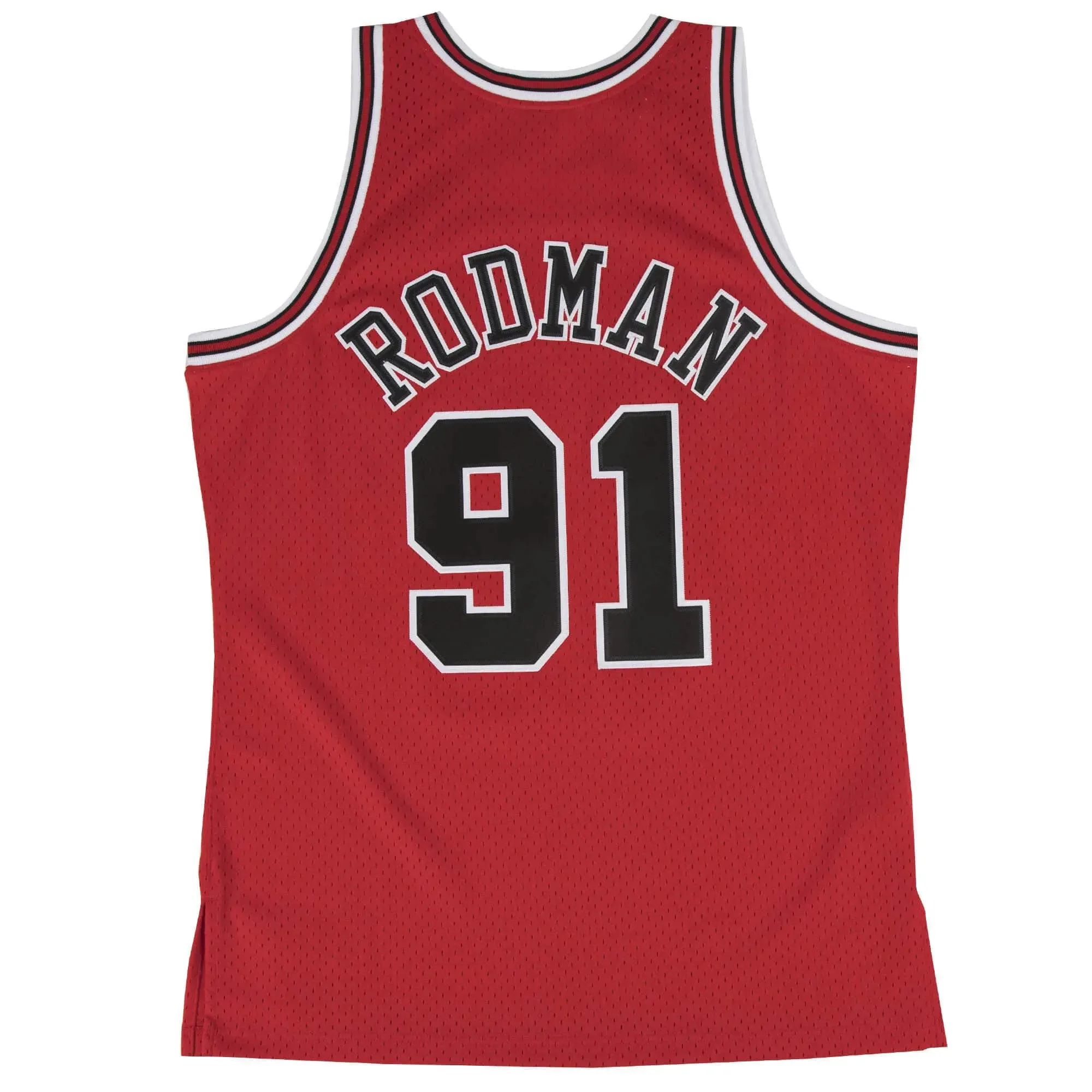 football fan backpacks Regata NBA Chicago Bulls 1997/98 Mitchell & Ness Hardwood Classics Swingman Vermelha Dennis Rodman 91