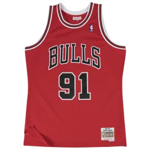 football fan backpacks Regata NBA Chicago Bulls 1997/98 Mitchell & Ness Hardwood Classics Swingman Vermelha Dennis Rodman 91 premier league jerseys