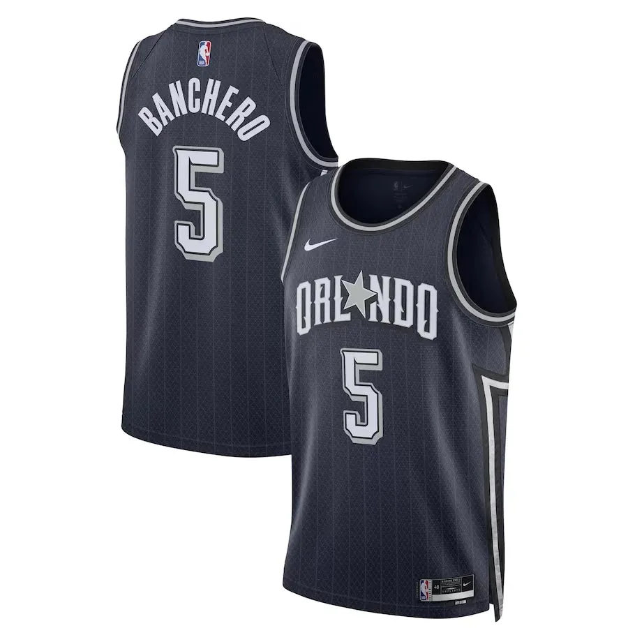 football fan backpacks Regata NBA Orlando Magic Nike City Edition 23/24 Swingman Jersey Paolo Banchero 5 football club mugs