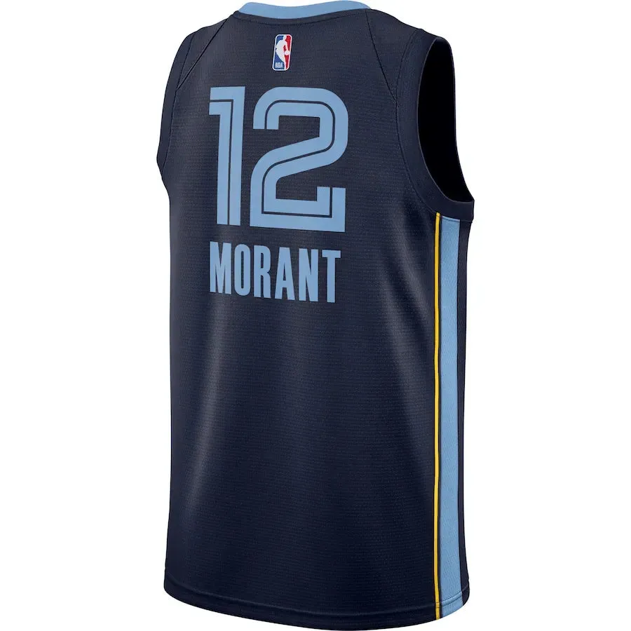 football fan banners Regata NBA Memphis Grizzlies Nike Icon Edition Swingman Jersey Ja Morant 12