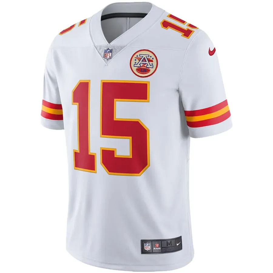 football fan cushions Camisa NFL Kansas City Chiefs Patrick Mahomes Nike Limited Jersey Branca