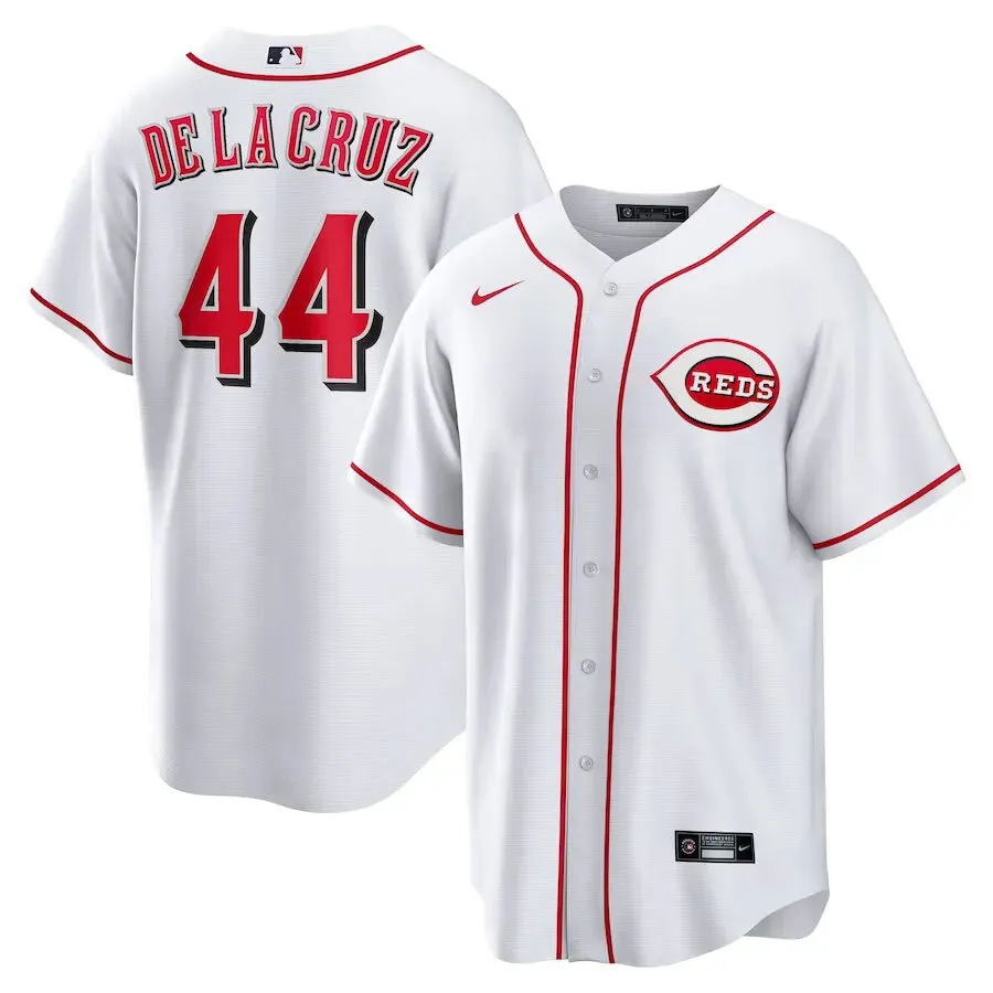 football fan face paint Camisa MLB Cincinnati Reds Nike Home Torcedor Masculina Branca Elly De La Cruz 44 premier league posters