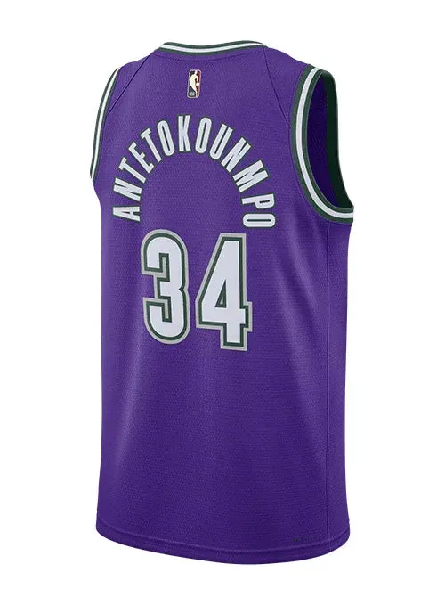 football fan hats Regata NBA Milwaukee Bucks Nike Classic Edition Swingman Jersey 22/23 Giannis Antetokounmpo 34
