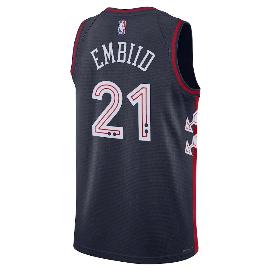 football fan hats Regata NBA Philadelphia 76ers Nike City Edition 23/24 Swingman Jersey Joel Embiid 21