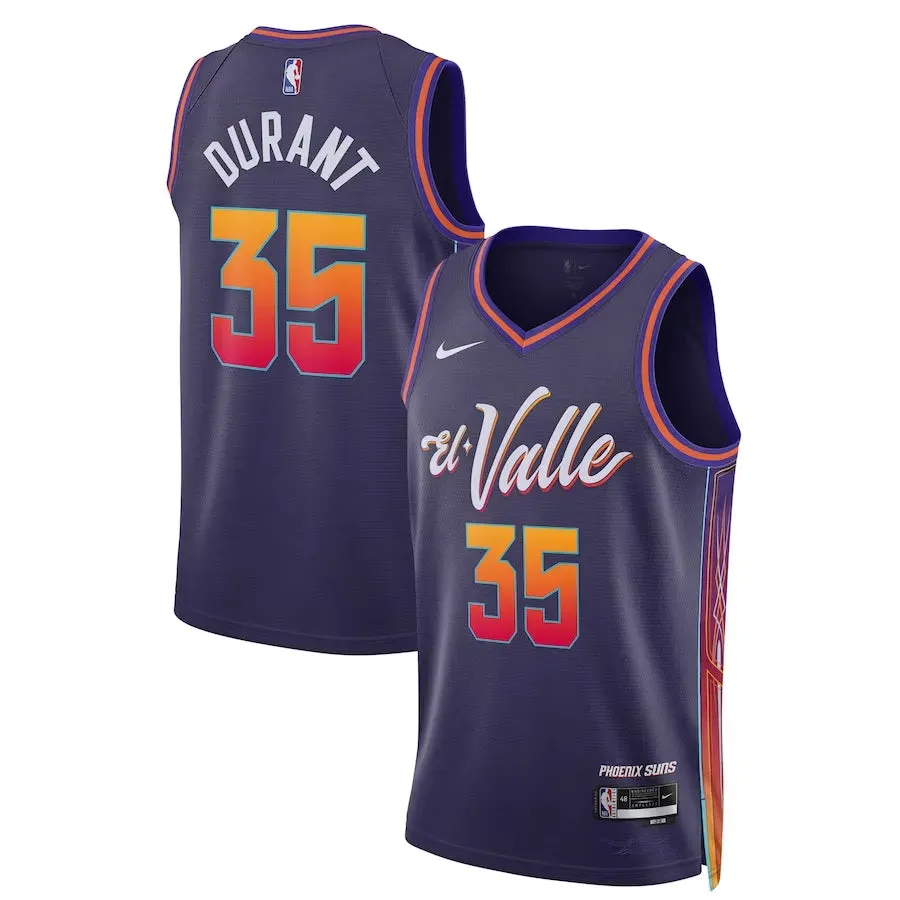football fan hats Regata NBA Phoenix Suns Nike City Edition 23/24 Swingman Jersey Kevin Durant 35 football fan magnets