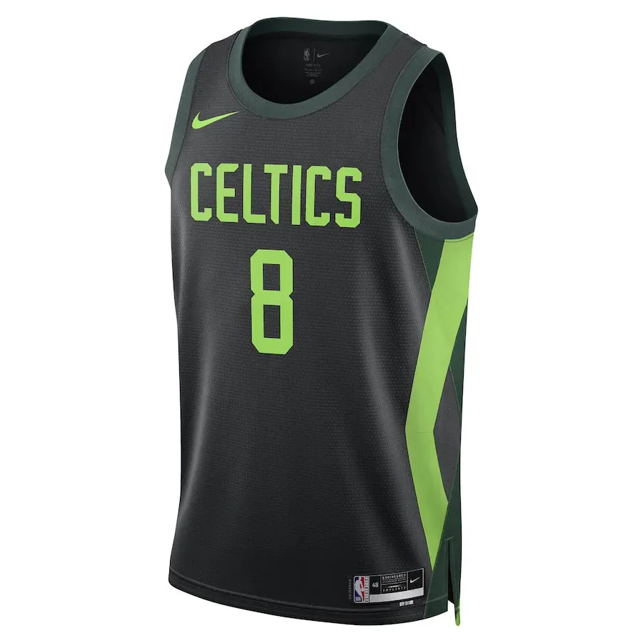 football fan keychains Regata NBA Boston Celtics 24/25 Nike City Edition Swingman Jersey Kristaps Porzingis 8 Preta