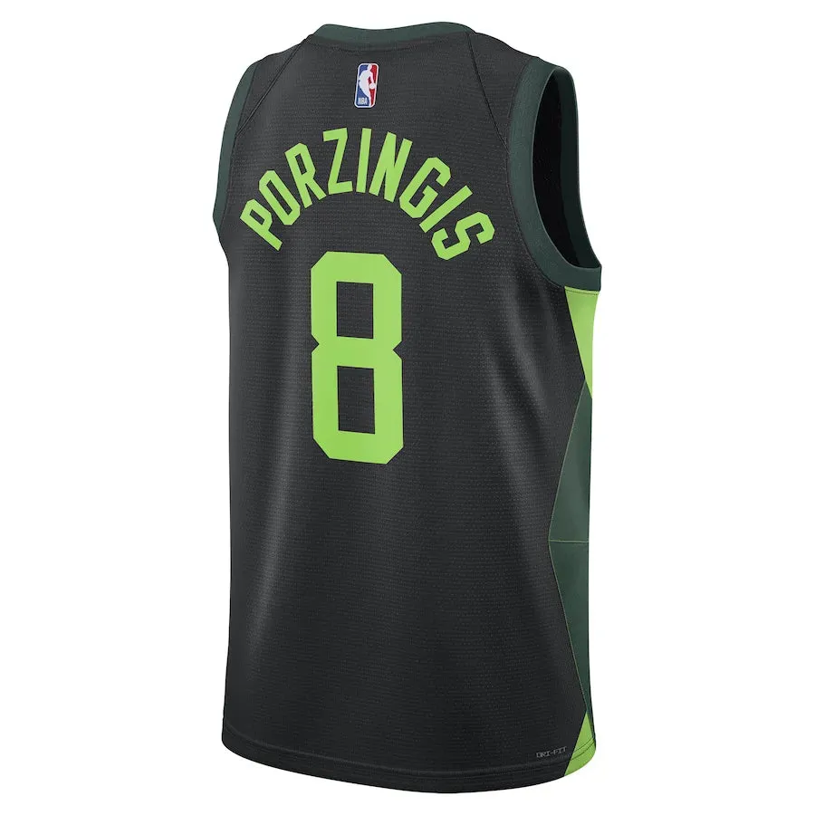 football fan keychains Regata NBA Boston Celtics 24/25 Nike City Edition Swingman Jersey Kristaps Porzingis 8 Preta
