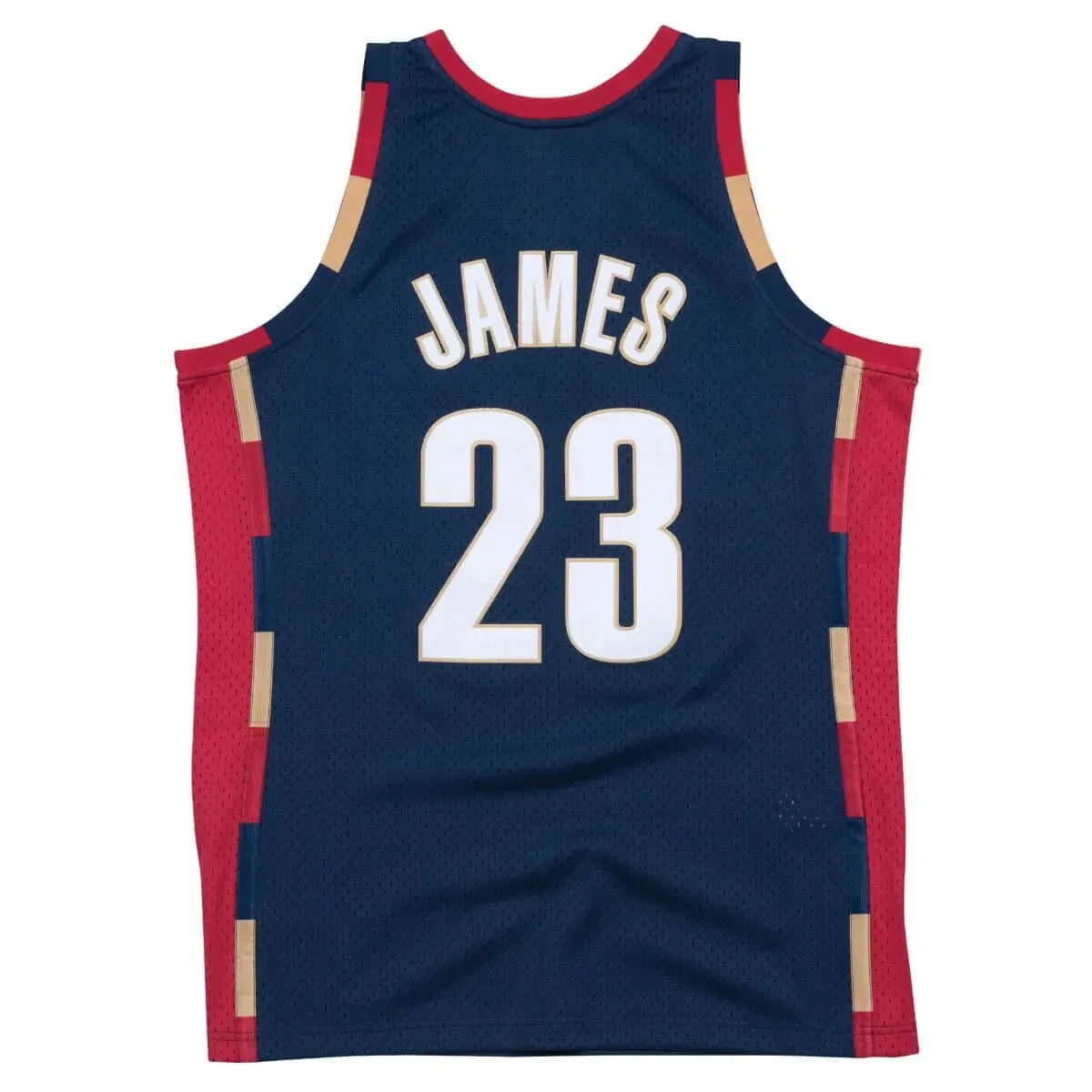 football fan lanyards Regata NBA Cleveland Cavaliers 2008/09 Mitchell & Ness Hardwood Classics Swingman Azul Marinho LeBron James 6