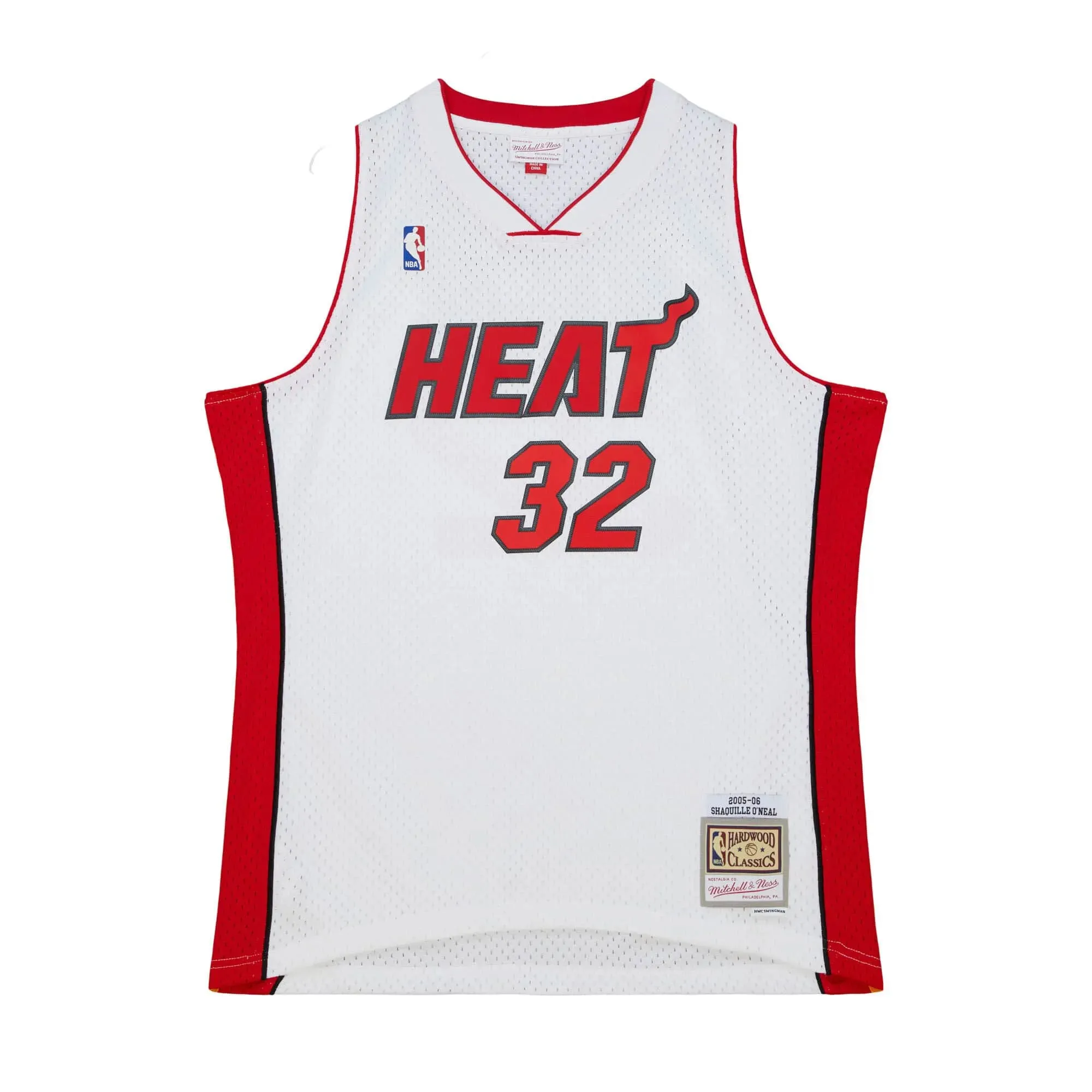 football fan lanyards Regata NBA Miami Heat 2005/06 Mitchell & Ness Hardwood Classics Swingman Shaquille O'Neal 32 Branca football fan blankets