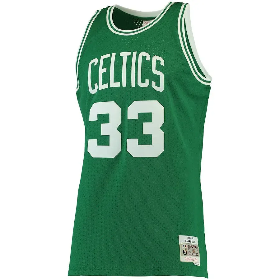 football fan magnets Regata NBA Boston Celtics 1985/86 Mitchell & Ness Hardwood Classics Swingman Larry Bird 33 Verde