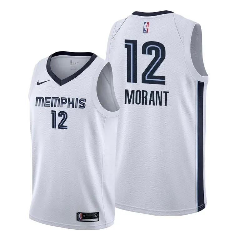 football fan magnets Regata NBA Memphis Grizzlies Nike Association Edition Swingman Jersey Branca Ja Morant 12 soccer fan cushions