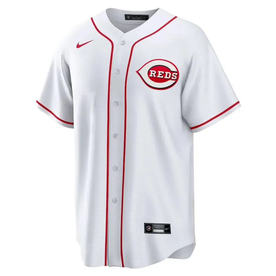 football fan mugs Camisa MLB Cincinnati Reds Nike Home Torcedor Masculina Branca