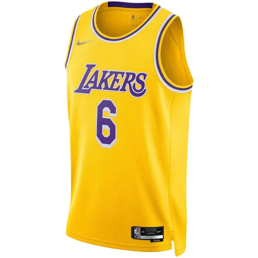 football fan notebooks Regata NBA Los Angeles Lakers Nike Icon Edition 21/22 LeBron James 6 Swingman Jersey