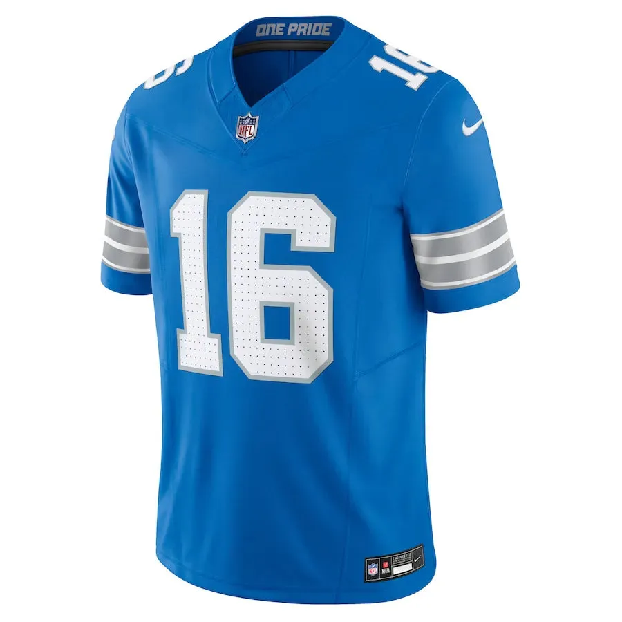 football fan phone grips Camisa NFL Detroit Lions Blue Nike Jared Goff 16 Limited Jersey Masculina Azul