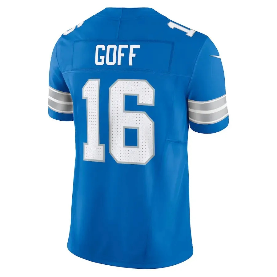 football fan phone grips Camisa NFL Detroit Lions Blue Nike Jared Goff 16 Limited Jersey Masculina Azul