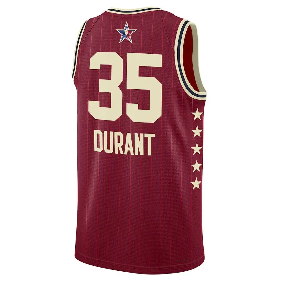 football fan pins Regata NBA All-Star Game 2024 Jordan Swingman Jersey Kevin Durant 35 Vermelha