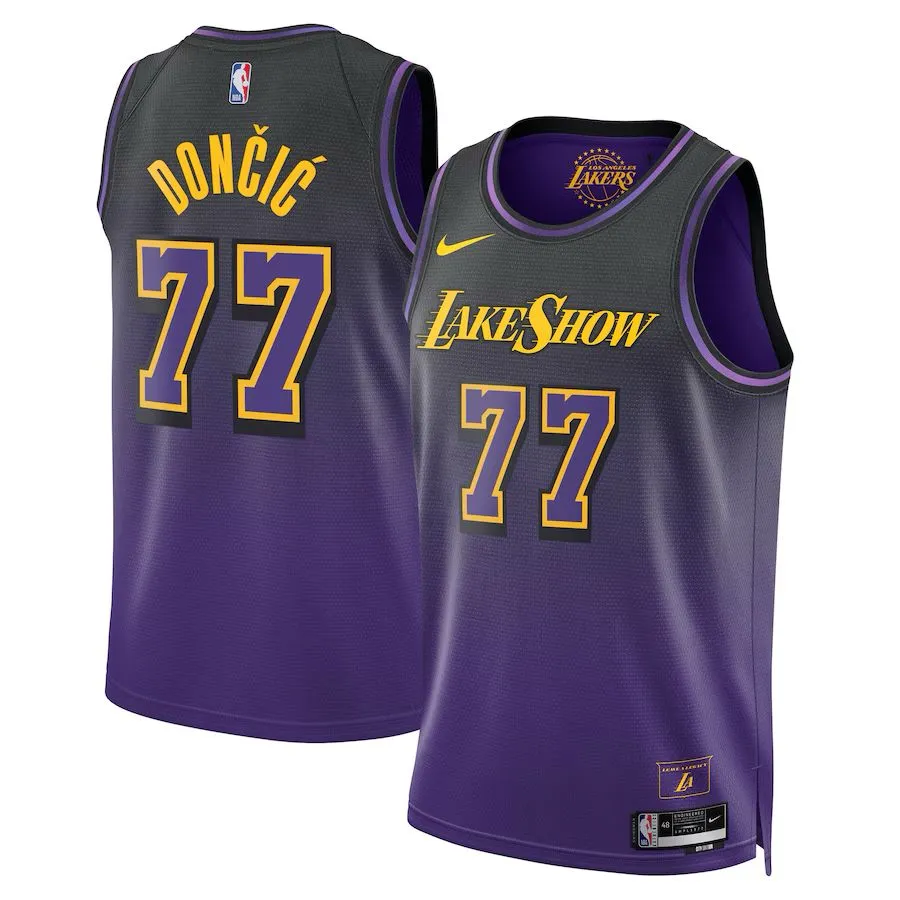 football fan pins Regata NBA Los Angeles Lakers Jordan Statement Edition Swingman Jersey Doni 77 football fan hats