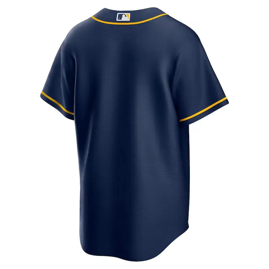 football fan scarves Camisa MLB Milwaukee Brewers NikeNavy Alternate Torcedor Masculina Azul