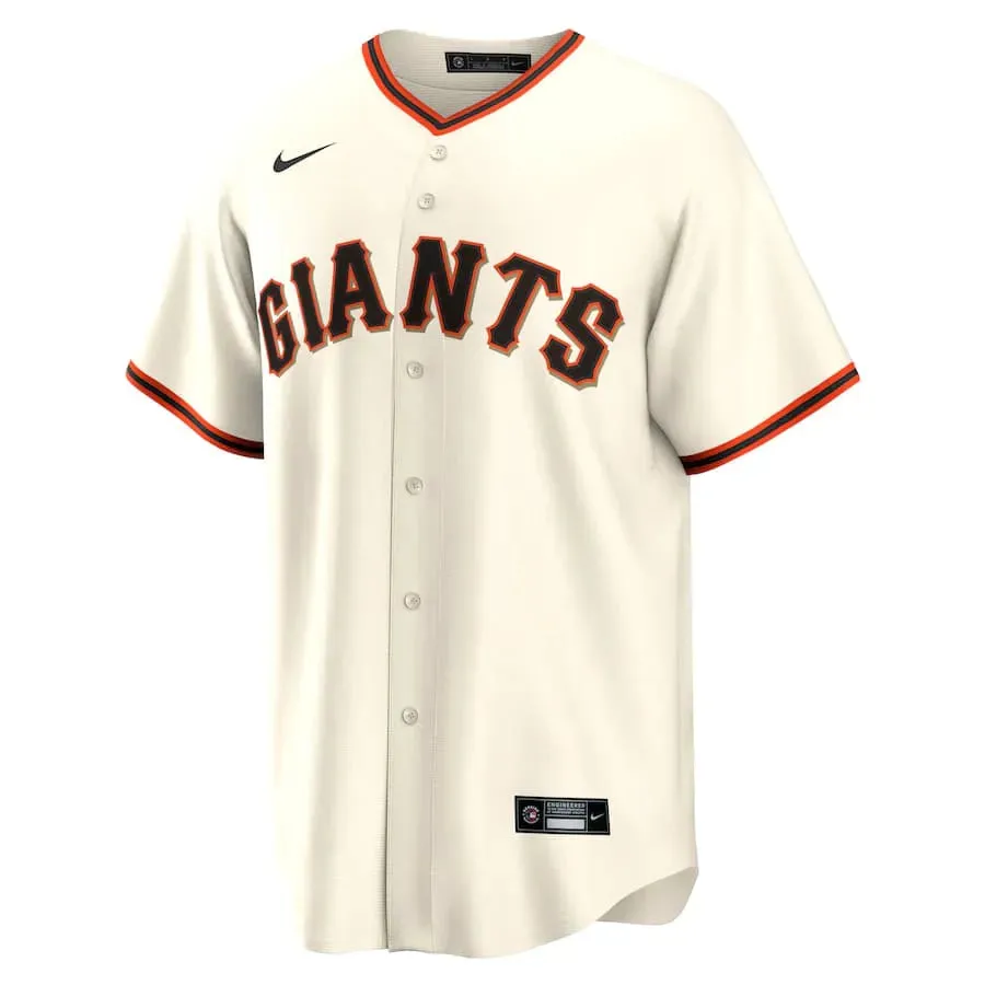 football fan scarves Camisa MLB San Francisco Giants Nike I Torcedor Masculina Bege Buster Posey 28