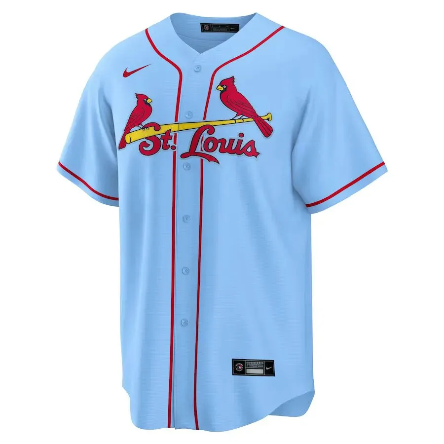 football fan shoelaces Camisa MLB St. Louis Cardinals Nike Alternate Torcedor Masculina Azul
