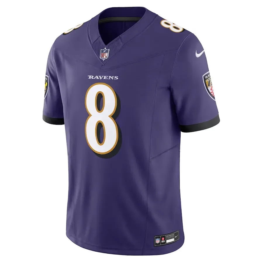 football fan towels Camisa NFL Baltimore Ravens Lamar Jackson 8 Nike Limited Jersey Roxa
