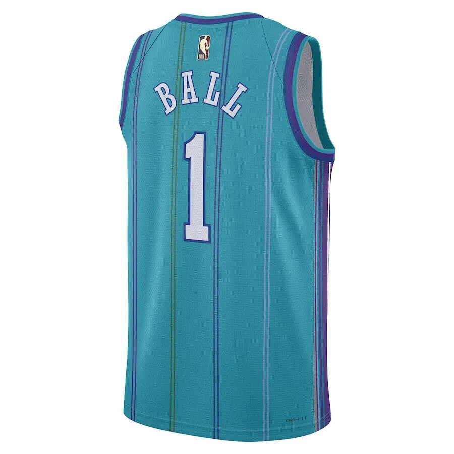 football fan towels Regata NBA Charlotte Hornets Jordan Classic Edition 23/24 Swingman Jersey LaMelo Ball 1 Verde