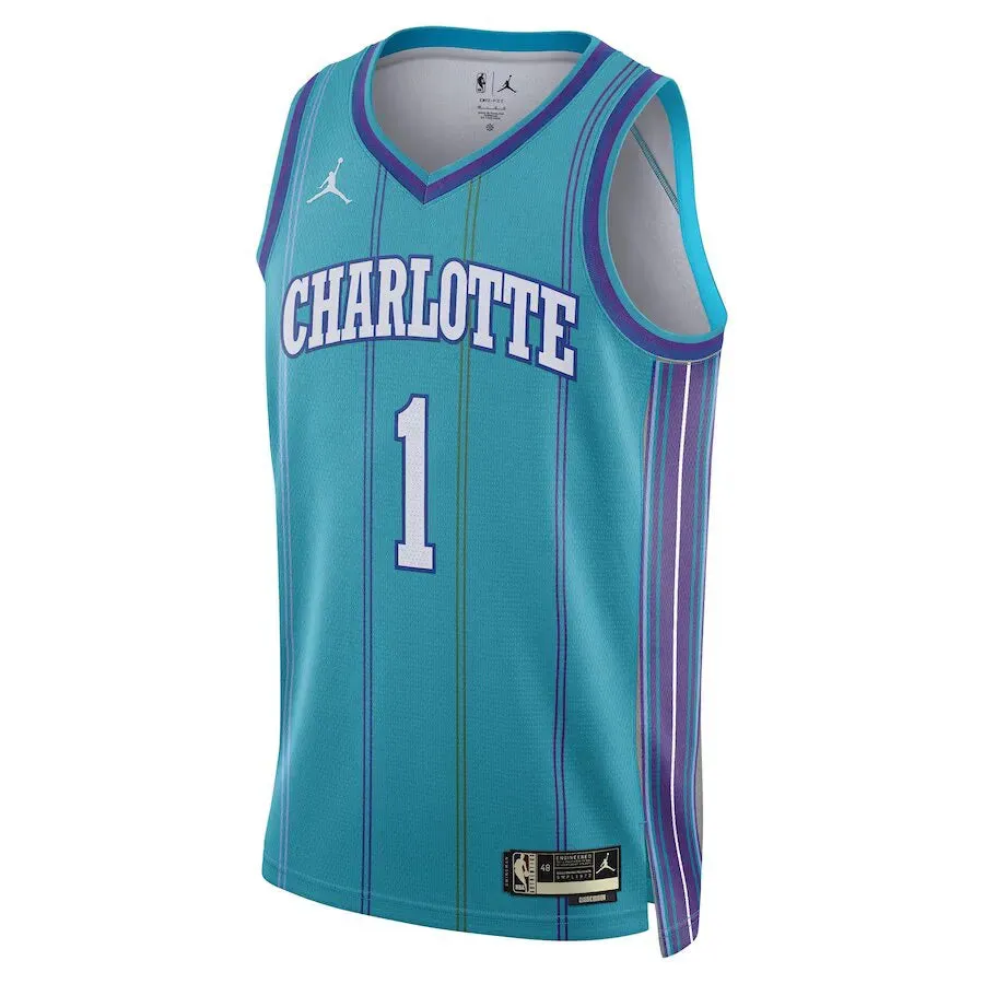 football fan towels Regata NBA Charlotte Hornets Jordan Classic Edition 23/24 Swingman Jersey LaMelo Ball 1 Verde
