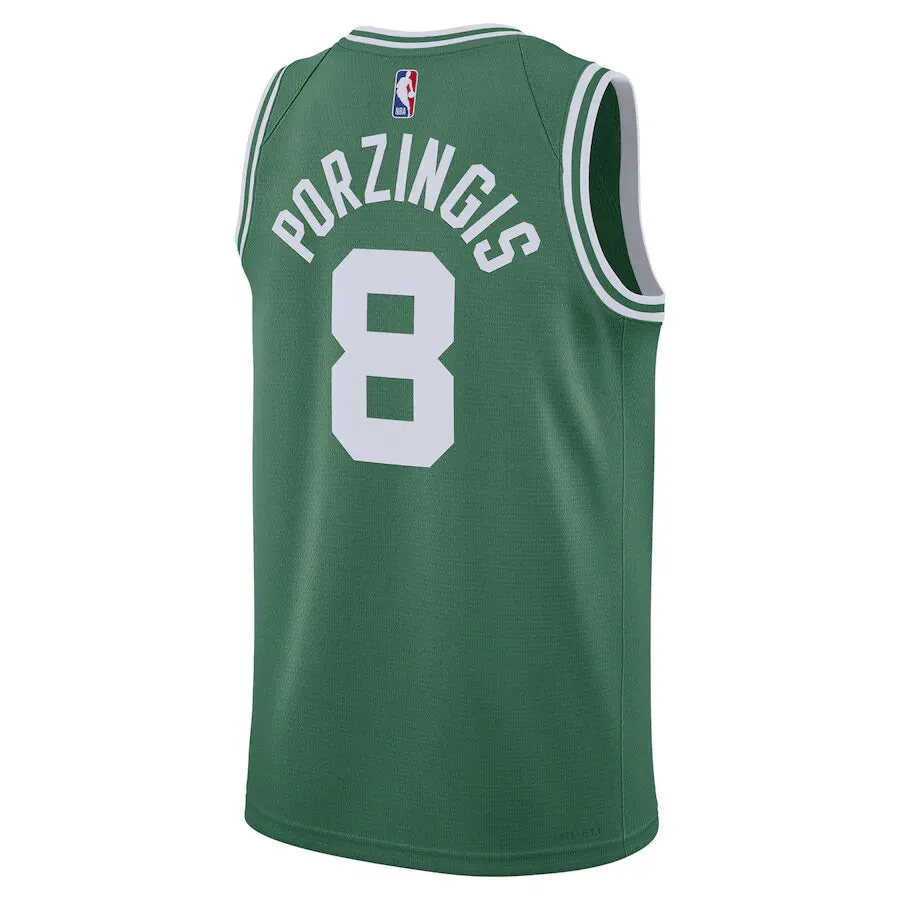 football fans merchandise Regata NBA Boston Celtics Nike Icon Edition Swingman Jersey Verde Kristaps Porzingis 8