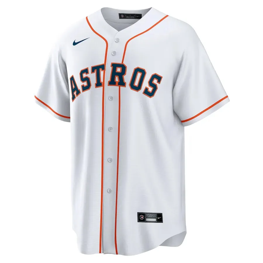 football star memorabilia Camisa MLB Houston Astros Nike White Home Torcedor Masculina Branca