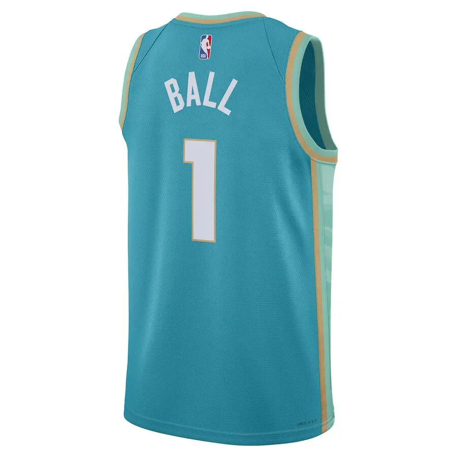 football star memorabilia Regata NBA Charlotte Hornets Jordan City Edition Swingman Jersey 23/24 LaMelo Ball 1