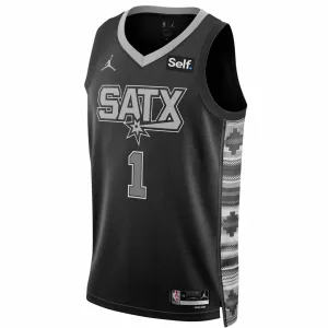 football supporters gear Regata NBA San Antonio Spurs Jordan Statement Edition 23/24 Swingman Jersey Victor Wembanyama 1 football fan keychains