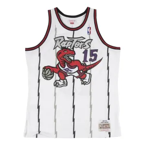 football supporters gear Regata NBA Toronto Raptors 1998/99 Mitchell & Ness Hardwood Classics Swingman Branca Vince Carter 15 football fan wristbands