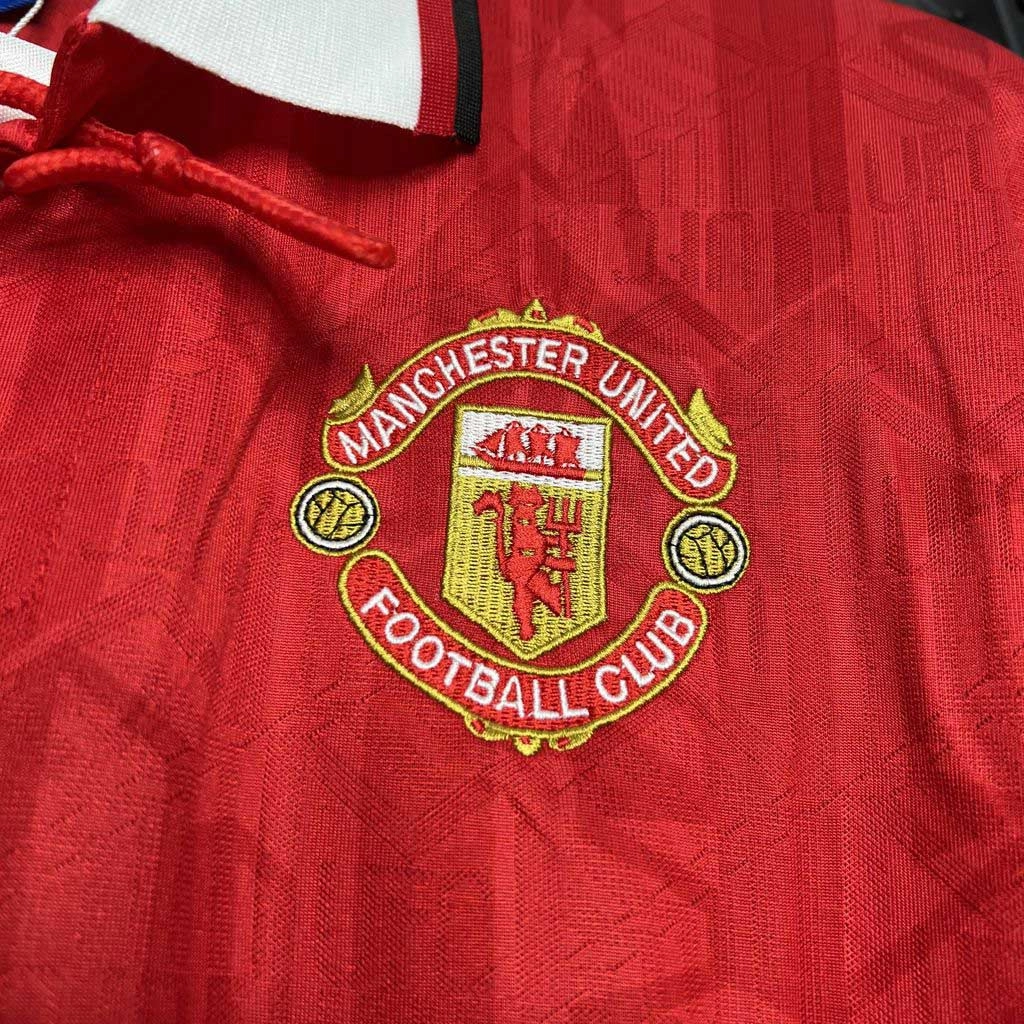 football club hoodies Camisa Manchester United I 92/93 - Verso - Retr
