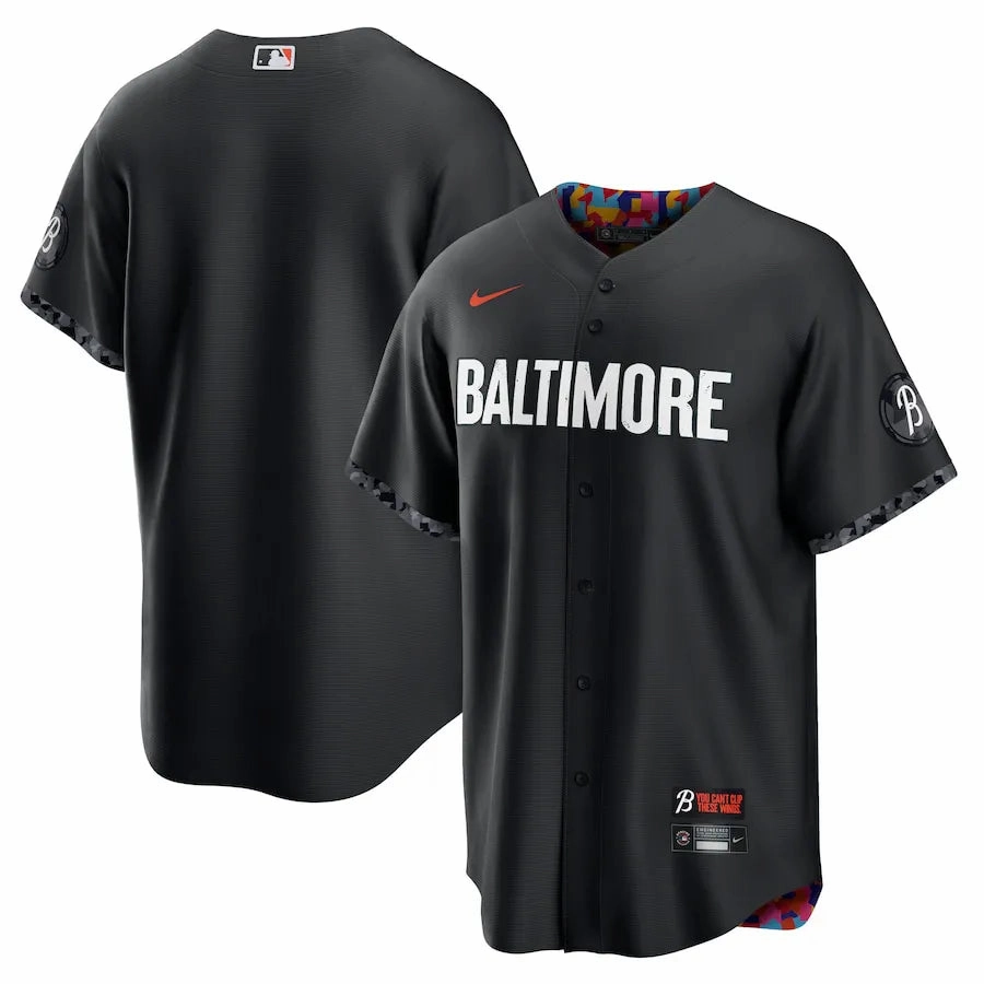 football club jackets Camisa MLB Baltimore Orioles Nike Black City Connect Nike Torcedor Masculina Preta football fan wallets