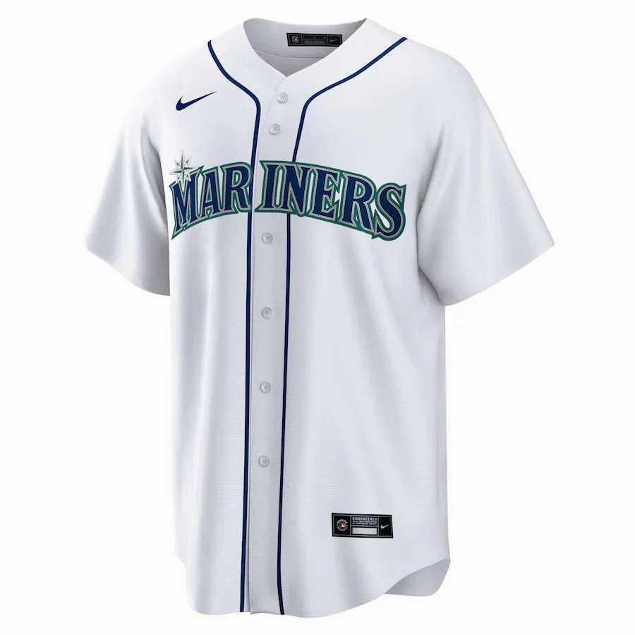 football club scarves Camisa MLB Seattle Mariners Nike Home Torcedor Masculina Branca