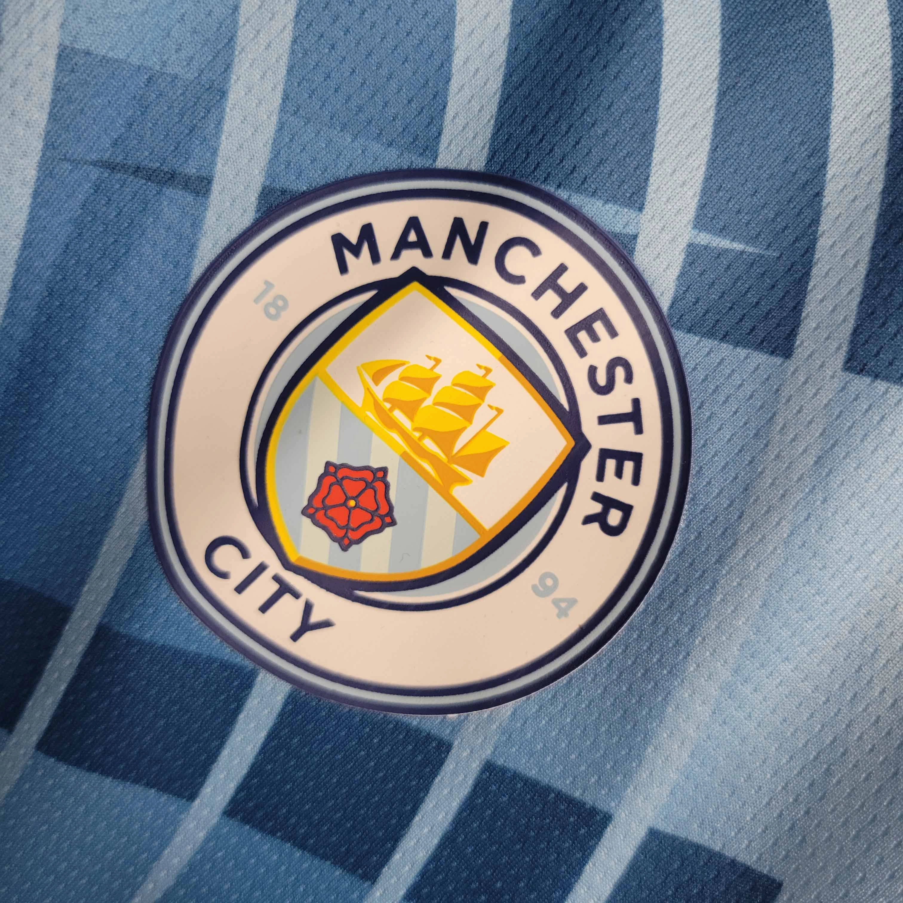 football fan backpacks Camisa Manchester City Pr Jogo 23/24 - Verso - Torcedor
