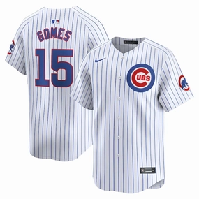 football fan backpacks Camisa MLB Chicago Cubs Nike Home Torcedor Masculina Listrada Branca Yan Gomes 15 soccer fan jerseys
