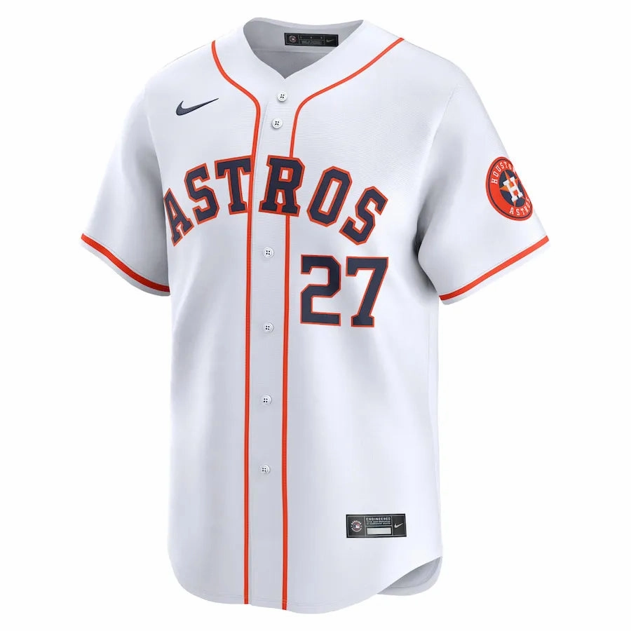 football fan backpacks Camisa MLB Houston Astros Nike Jose Altuve 27 White Home Torcedor Masculina Branca