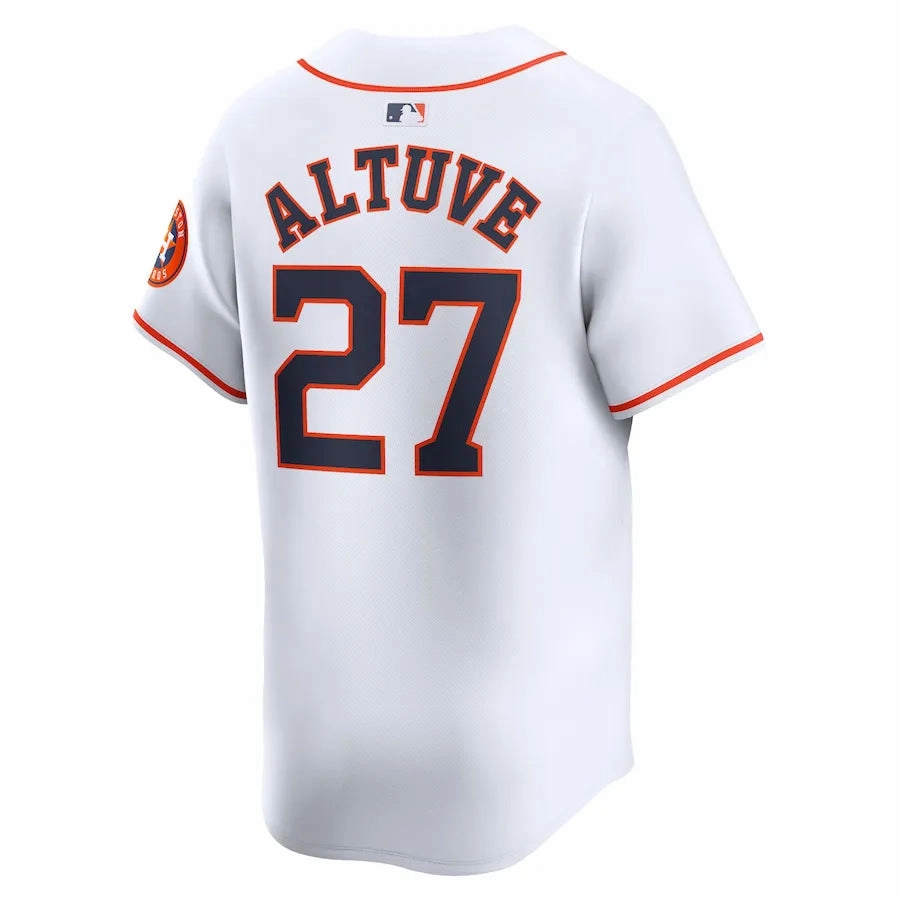 football fan backpacks Camisa MLB Houston Astros Nike Jose Altuve 27 White Home Torcedor Masculina Branca