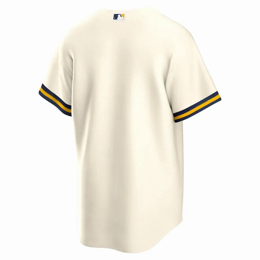 football fan bags Camisa MLB Milwaukee Brewers Nike Home Torcedor Masculina Bege